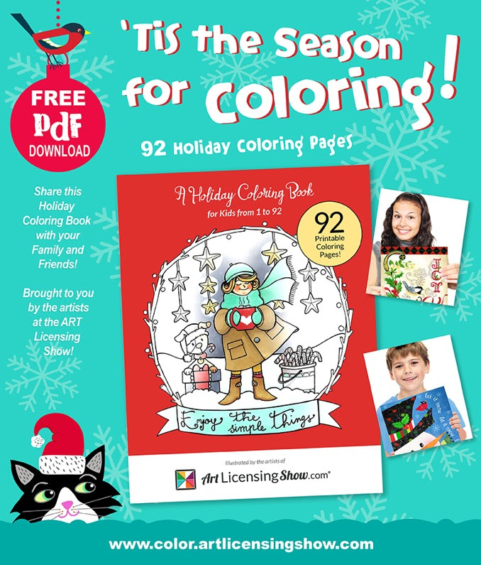 Free Coloring Book for the Holidays from Art Licensing Show